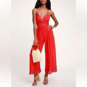 Lulu’s Sunny Day Dream Lace Jumpsuit - Sz. XS